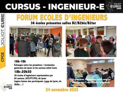 FORUM GRANDES ECOLES JOLIOT CURIE